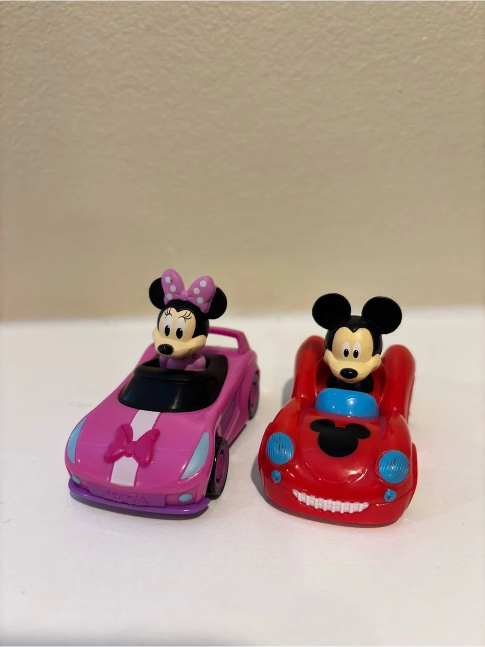 Disney Character Toy Cars - Pink, Blue, Red, Gray, Yellow, Green